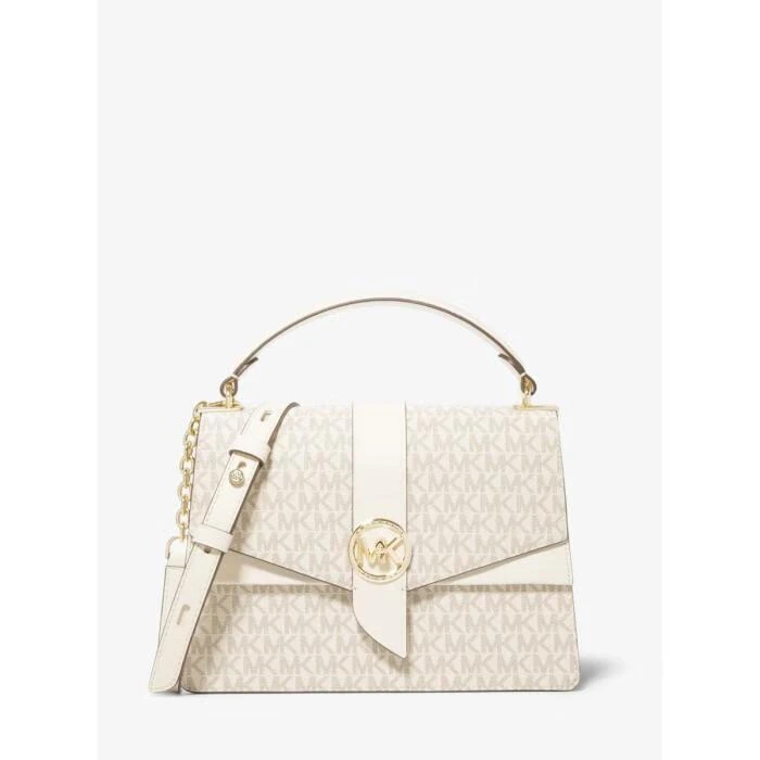 商品[国内直发] Michael Kors|MK 女包 迈克·科尔斯 MICHAEL KORS 520礼物 女士香草白/白色中号单肩斜挎包 30H1GGRS2V VAN/CREAM,价格¥1614,第4张图片详细描述