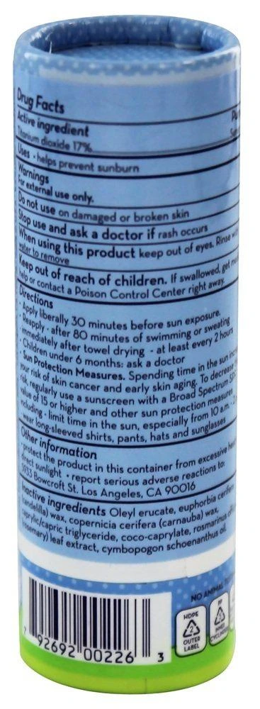 商品California Baby|California Baby Super Sensitive SPF 30+ Sunscreen Stick | Broad Spectrum | Unscented Hypoallergenic Mineral Sunscreen | Titanium Dioxide | 14g / 0.5oz,价格¥213,第2张图片详细描述