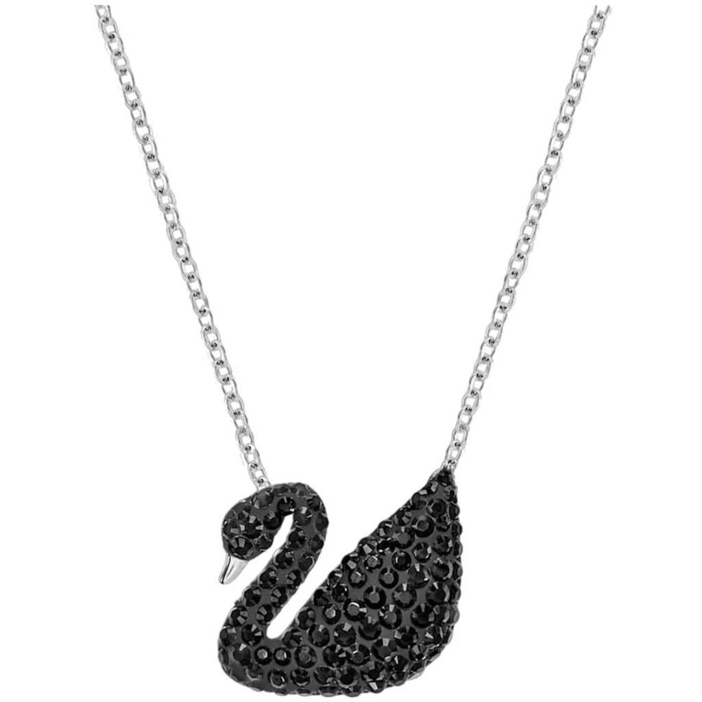 商品Swarovski|Swarovski Women's Pendant - Iconic Swan Black Rhodium Plated Lobster Clasp | 5347329,价格¥731,第1张图片