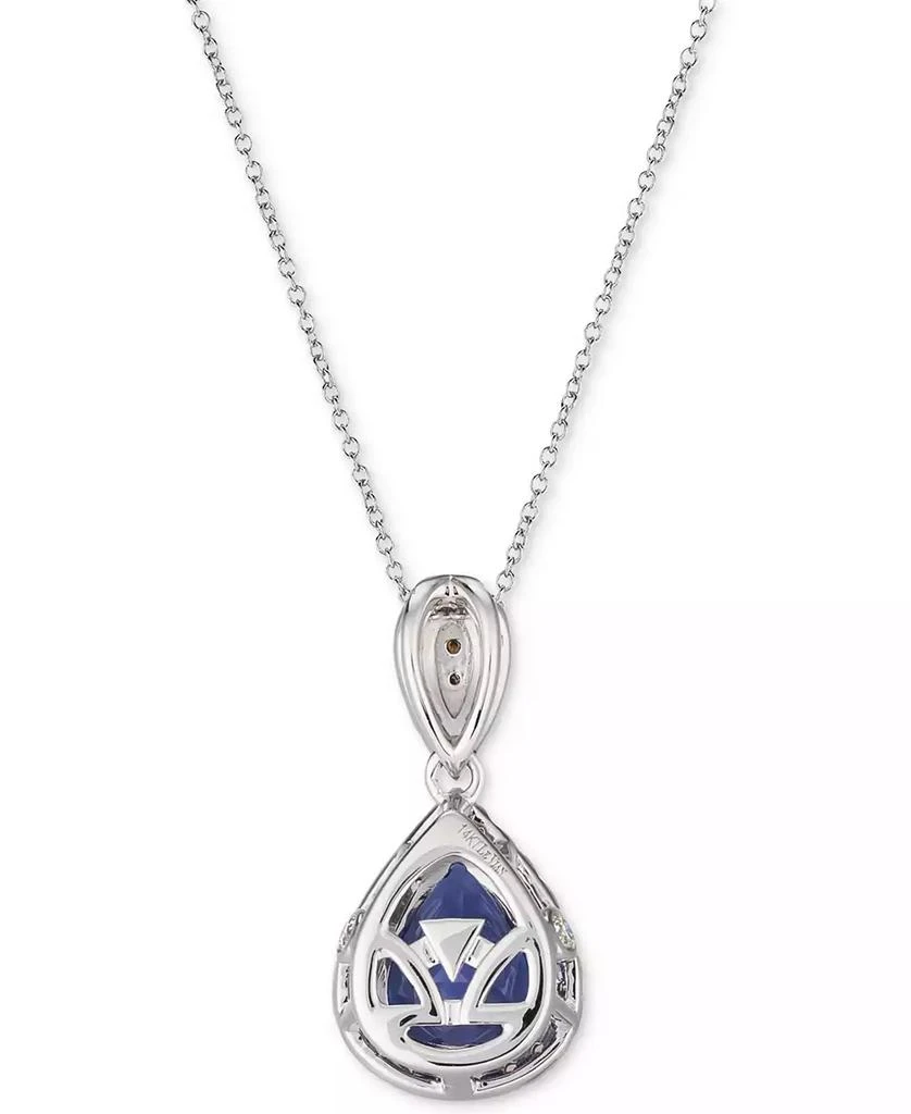 商品Le Vian|Blueberry Tanzanite (2 ct. t.w.) & Diamond (3/8 ct. t.w.) 18" Pendant Necklace in 14k White Gold,价格¥11814,第3张图片详细描述