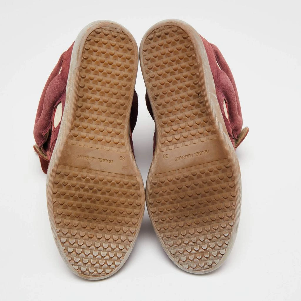 Isabel Marant Brown/Burgundy Suede And Leather Bekett Wedge Sneakers Size 39 商品