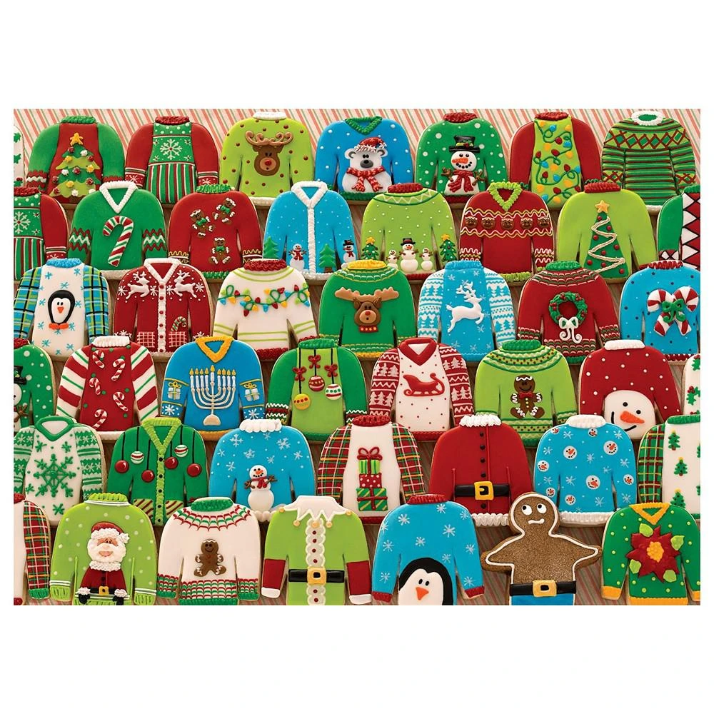 商品MasterPieces Puzzles|Cobble Hill Ugly Xmas Sweaters 1000 Piece Jigsaw Puzzle,价格¥113,第1张图片