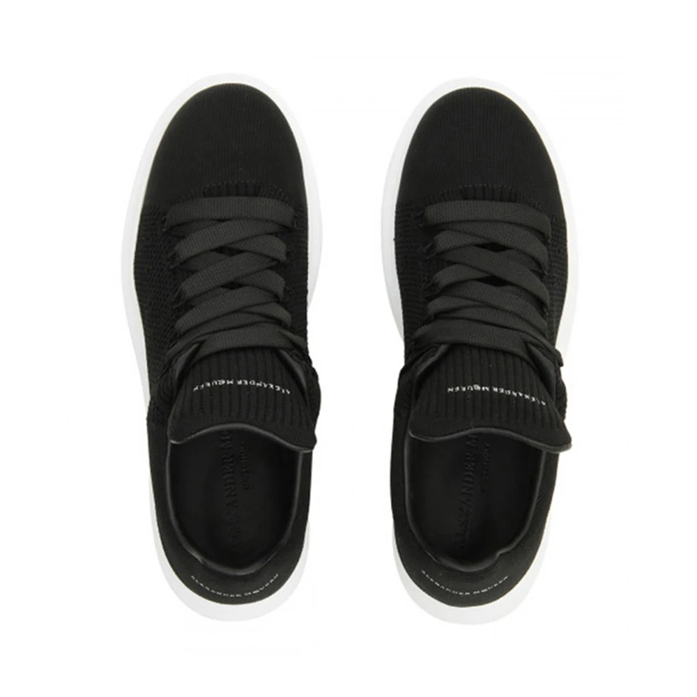 Alexander McQueen 亚历山大·麦昆 女士黑色针织皮革休闲鞋 533699-W4I90-1000 商品