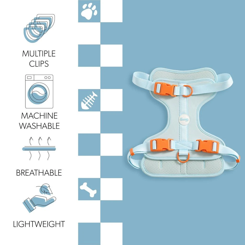 商品THE LICKER STORE|Arlo Large Adjustable Soft Padded No Pull Pet Harness with 3 Buckles and 3 Leash Clips,价格¥370,第2张图片详细描述