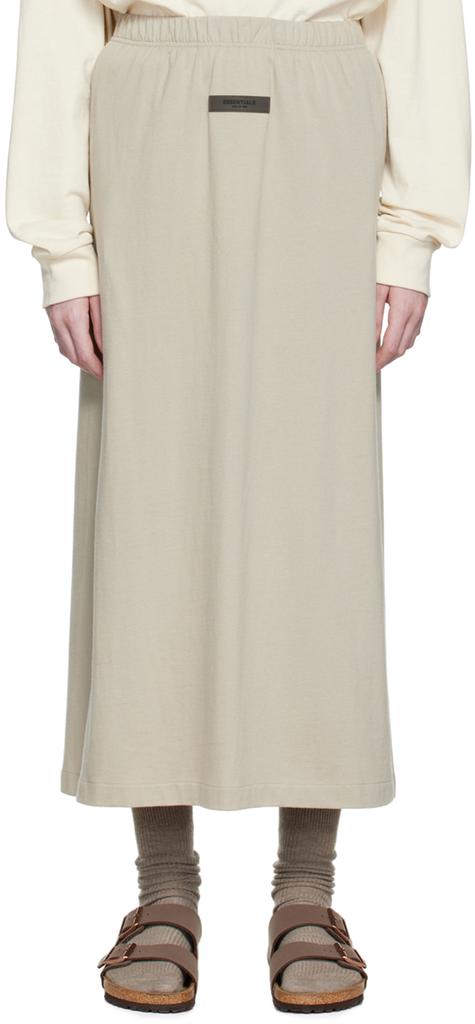 Gray Cotton Midi Skirt商品第1张图片规格展示