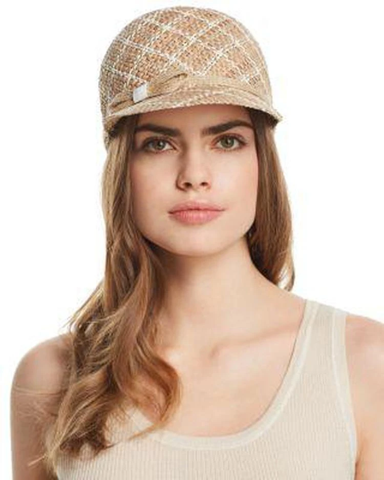 商品AQUA|Two-Tone Patterned Straw Cap - 100% Exclusive,价格¥349,第1张图片