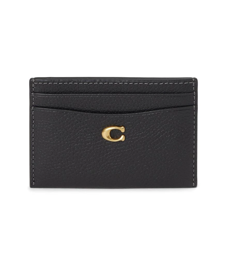 商品Coach|Polished Pebble Leather Essential Card Case,价格¥612,第1张图片