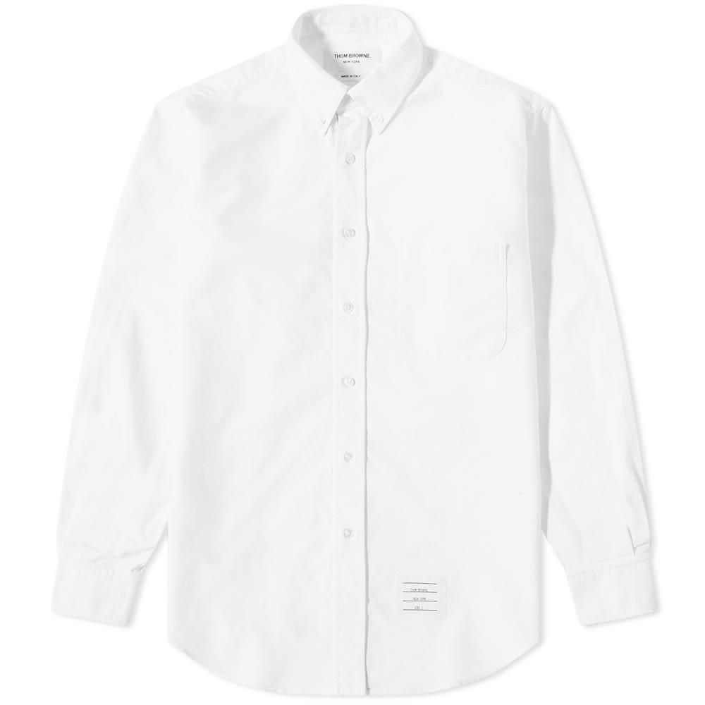 商品Thom Browne|Thom Browne Grosgrain Placket Oxford Shirt,价格¥2873,第1张图片