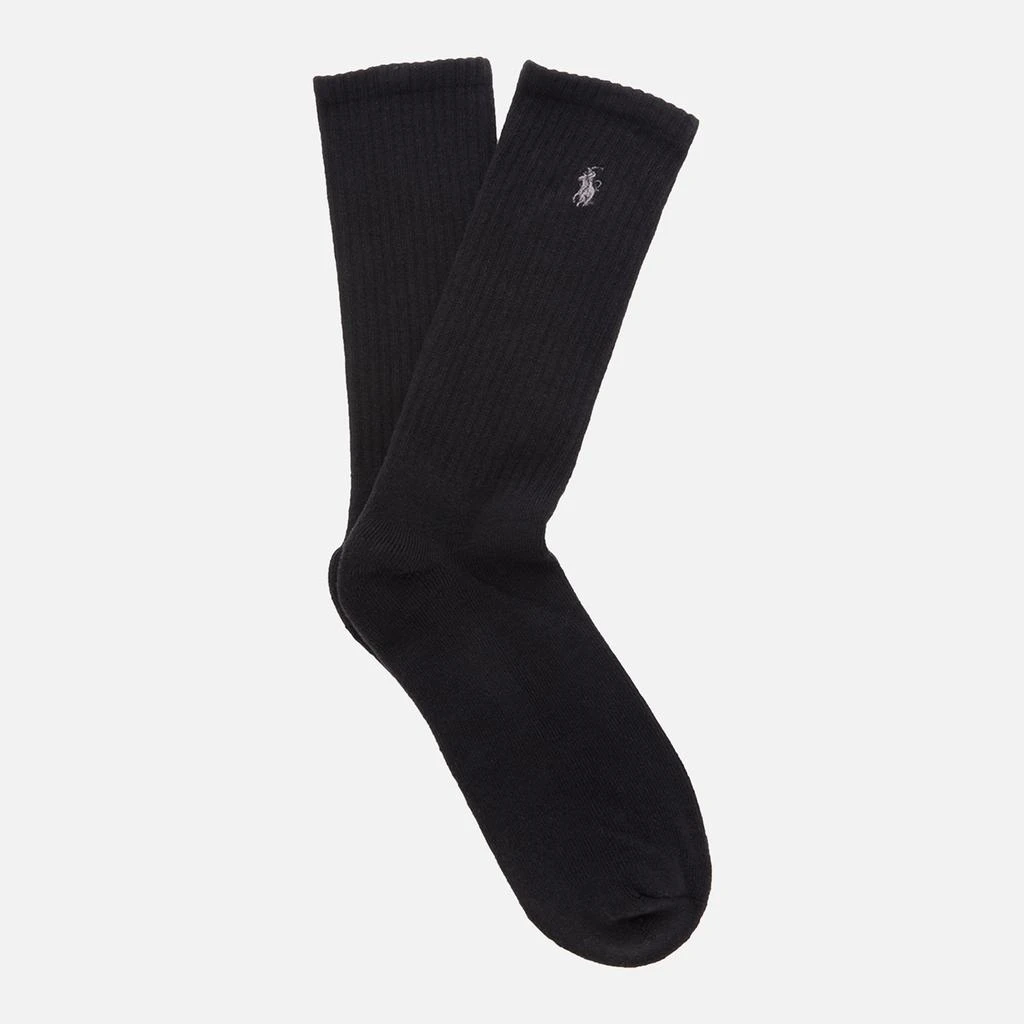 商品Ralph Lauren|Polo Ralph Lauren Men's 6 Pack Crew Socks - Black,价格¥416,第2张图片详细描述