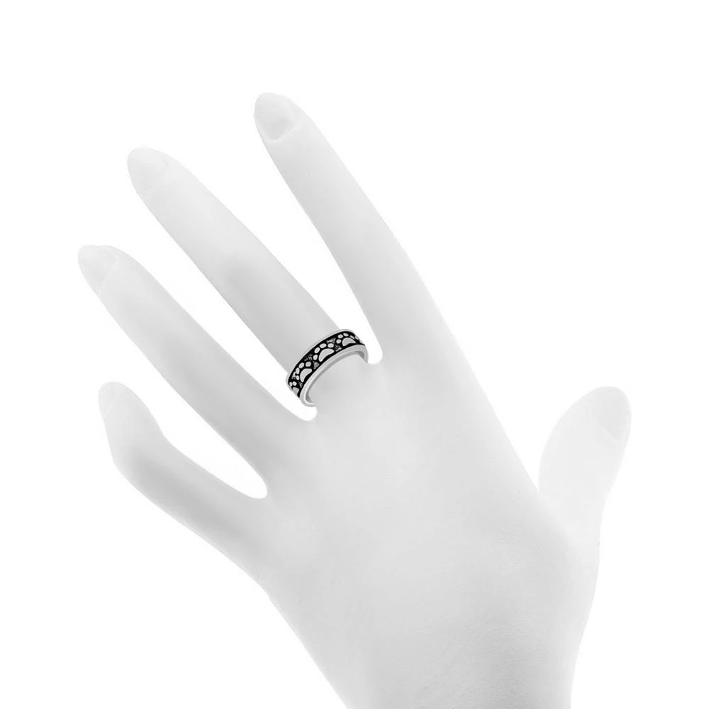 商品Essentials|Paw Print Band Ring in Silver-Plate,价格¥181,第2张图片详细描述