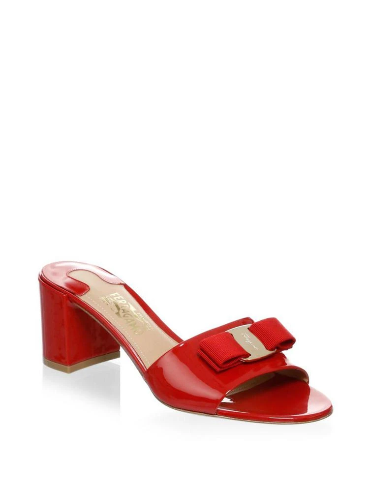 商品Salvatore Ferragamo|Patent Leather Slip-On Sandals,价格¥2580,第1张图片