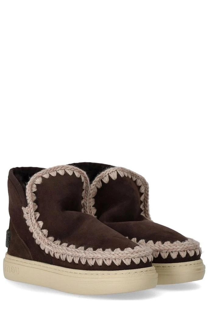 商品Mou|Mou Eskimo Whipstitch-Trim Round-Toe Ankle Boots,价格¥1779,第3张图片详细描述