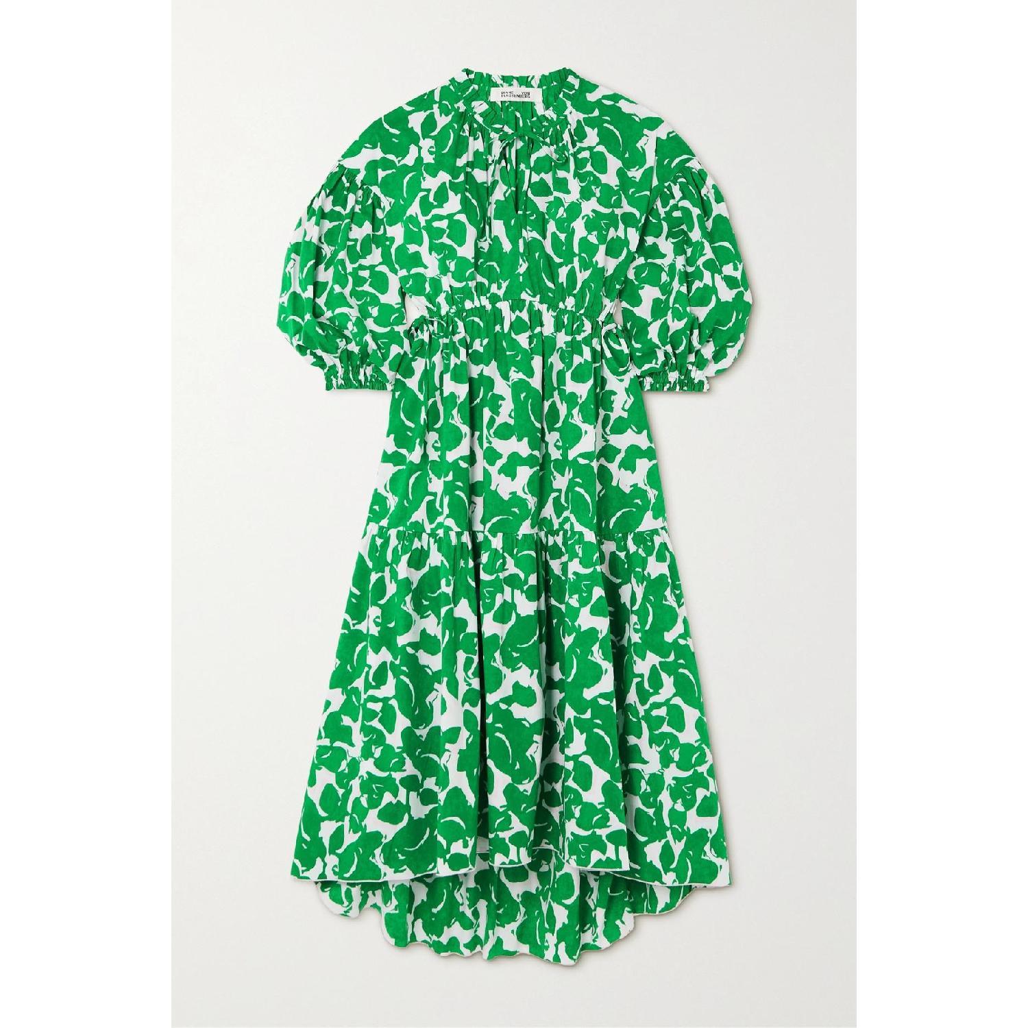 商品Diane von Furstenberg|包邮包税【预售7天发货】 DIANE VON FURSTENBERG 23秋冬 女士 连衣裙 Artie 印花棉质混纺中长连衣裙 1647597309096783 DVFDL2R010FLNTG ,价格¥5205,第1张图片