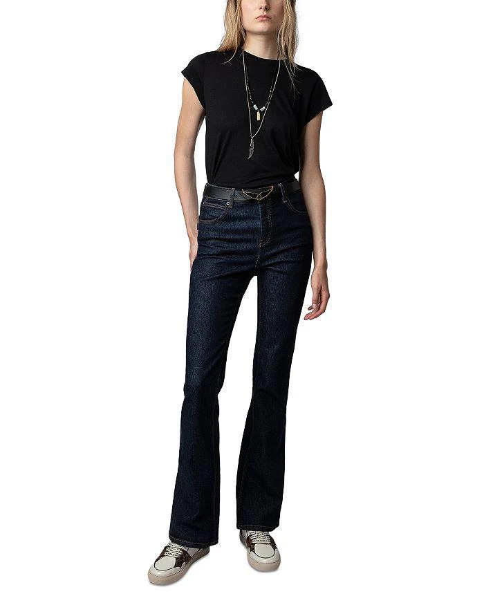 商品Zadig&Voltaire|Women's Flash Lace Up Mid Top Sneakers,价格¥2605,第3张图片详细描述