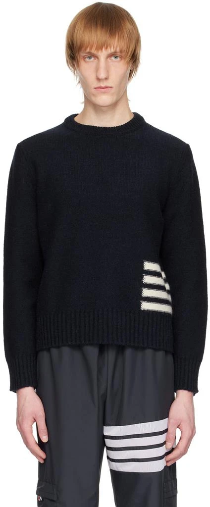 商品Thom Browne|Navy 4-Bar Sweater,价格¥4217,第1张图片