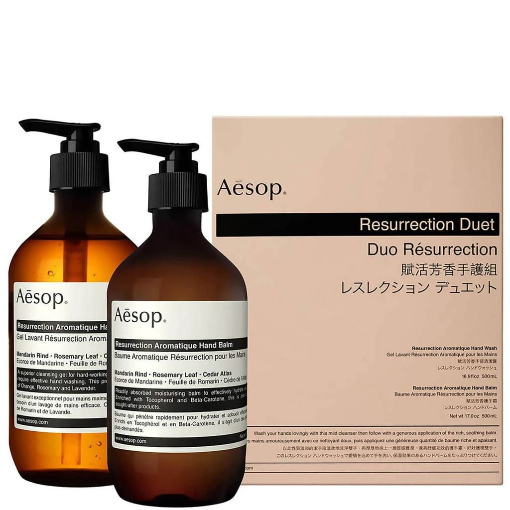 商品Aesop|Aesop Resurrection Hand Cleanser and Balm Duet (Worth $142),价格¥1037,第1张图片