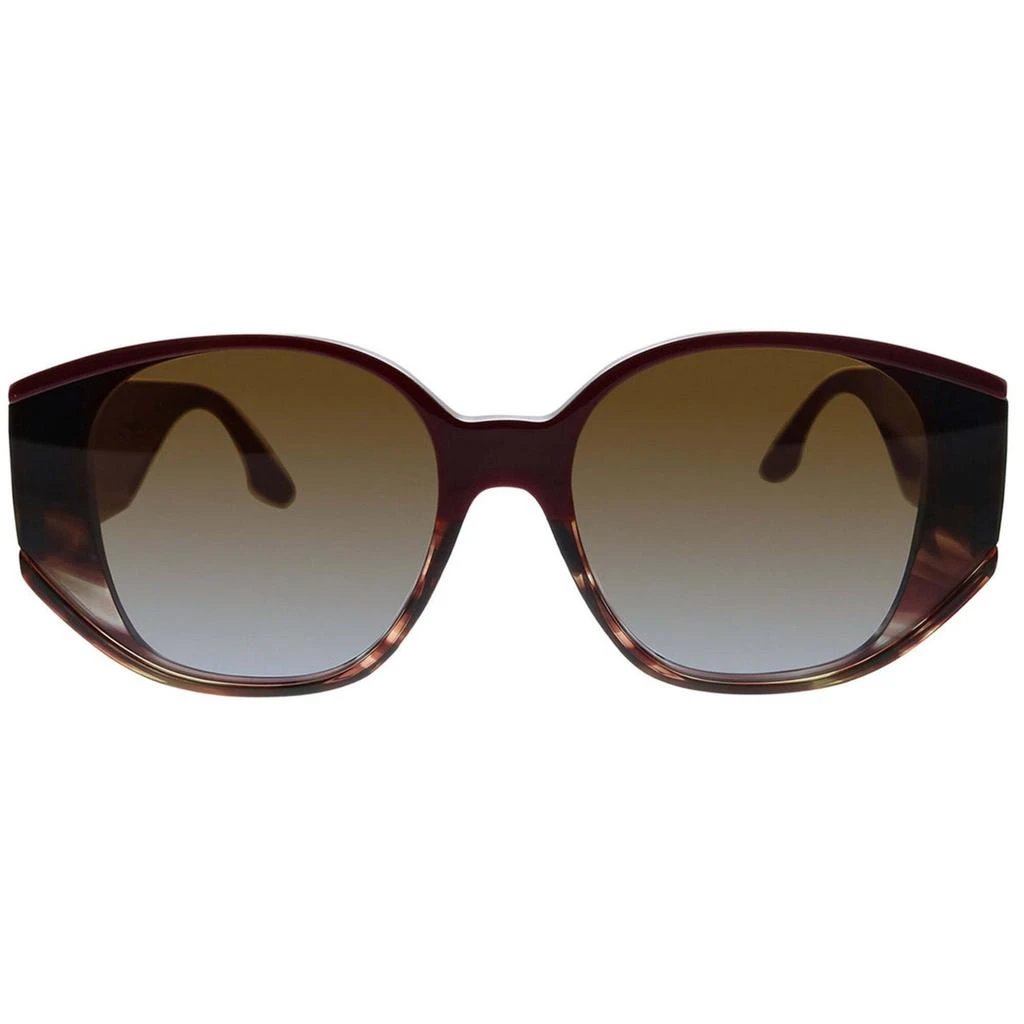 商品Victoria Beckham|Victoria Beckham Women's Sunglasses - Striped Burgundy | VICTORIA BECKHAM VB605S 605,价格¥669,第2张图片详细描述