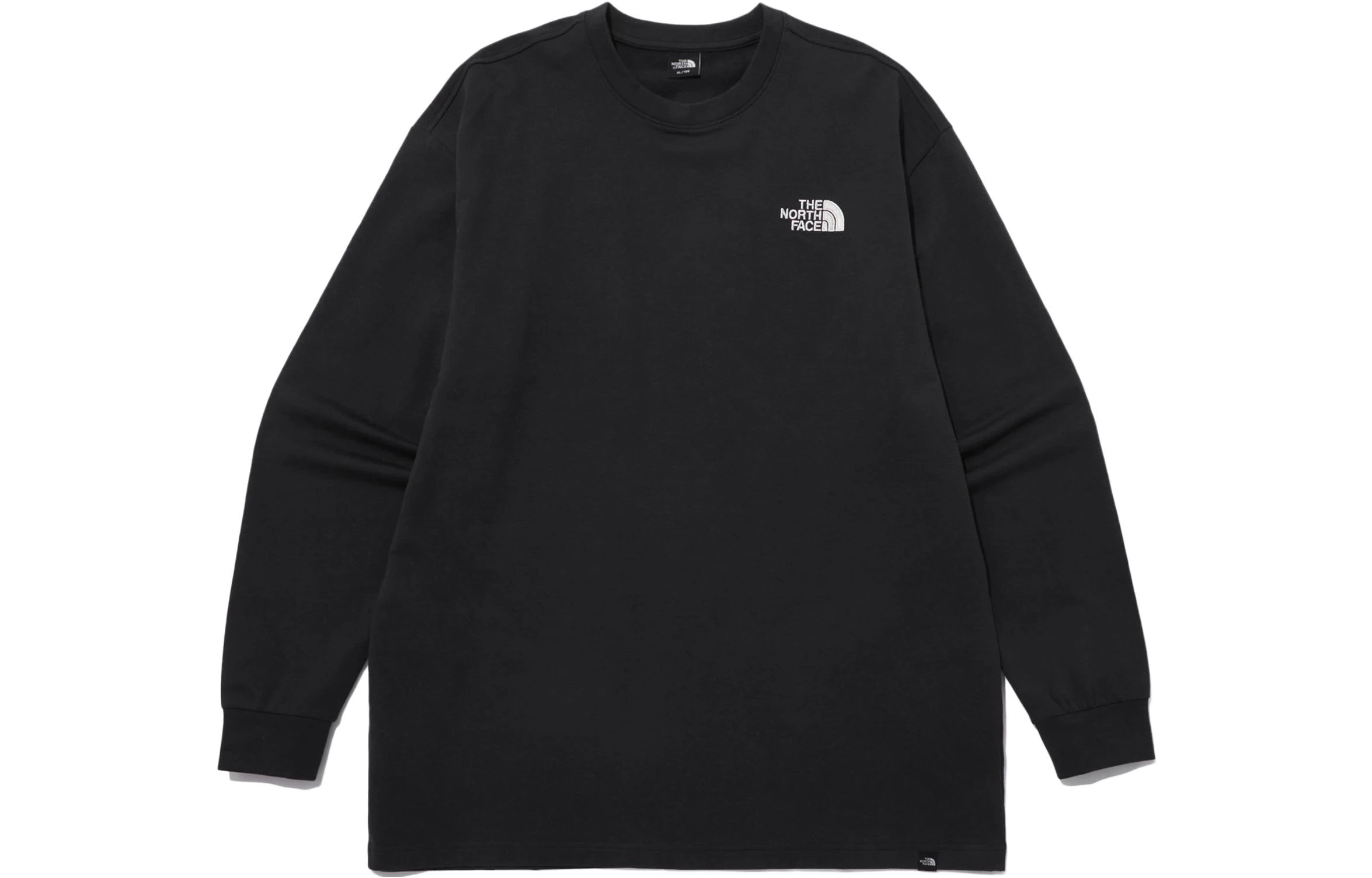 商品[国内直发] The North Face|北面 纯色印花圆领套头长袖T恤 男女同款 黑色,价格¥528,第1张图片