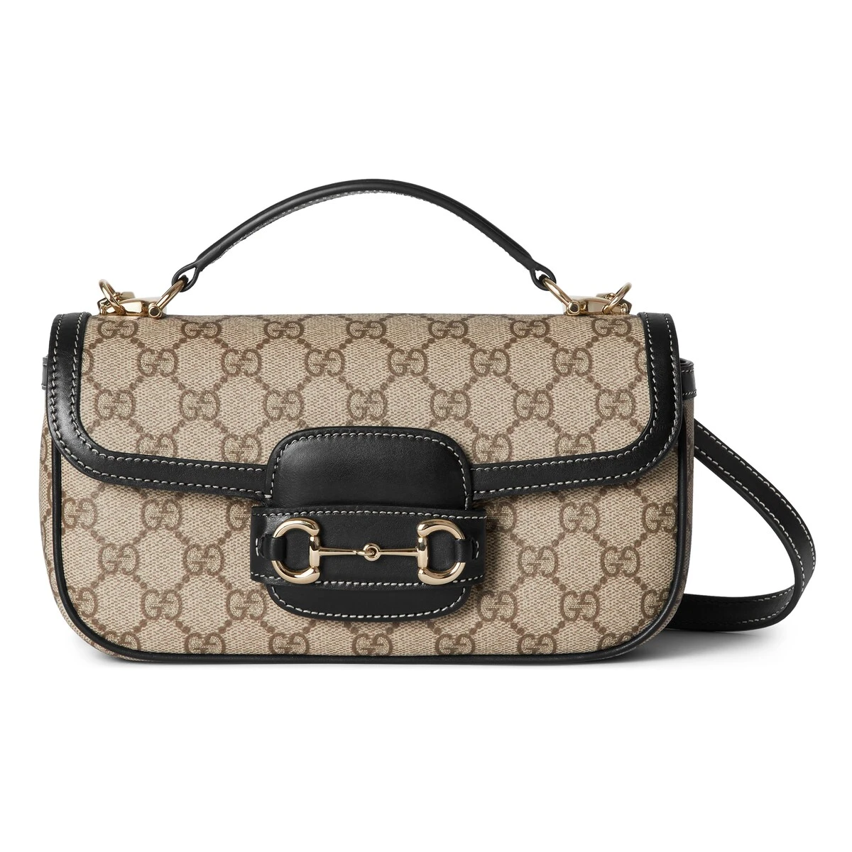 商品Gucci|【预售】 古驰 25秋冬 女士 手提包 Gucci Horsebit 1955系列柔软小号手提包 815206 FAD6L 9741 ,价格¥23335,第1张图片