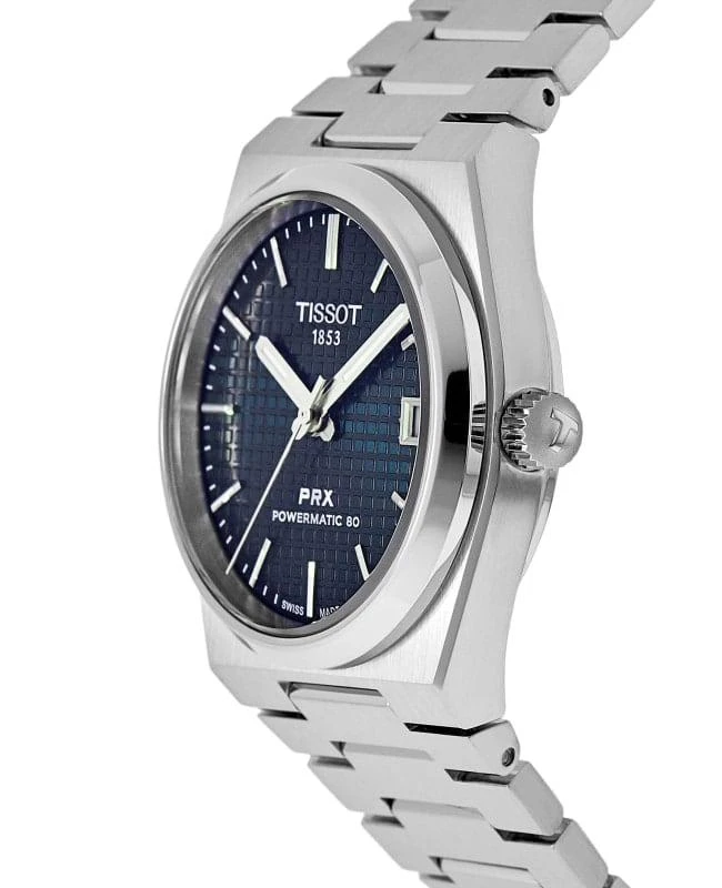 商品Tissot|Tissot PRX Powermatic 80 35mm Blue Dial Steel Unisex Watch T137.207.11.041.00,价格¥4126,第3张图片详细描述