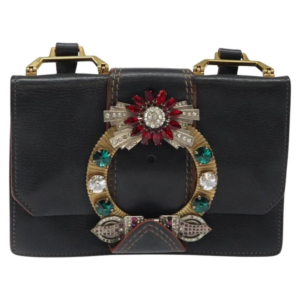 商品[二手商品] Miu Miu|Madras Leather Shoulder Bag (Pre-Owned),价格¥6796,第1张图片
