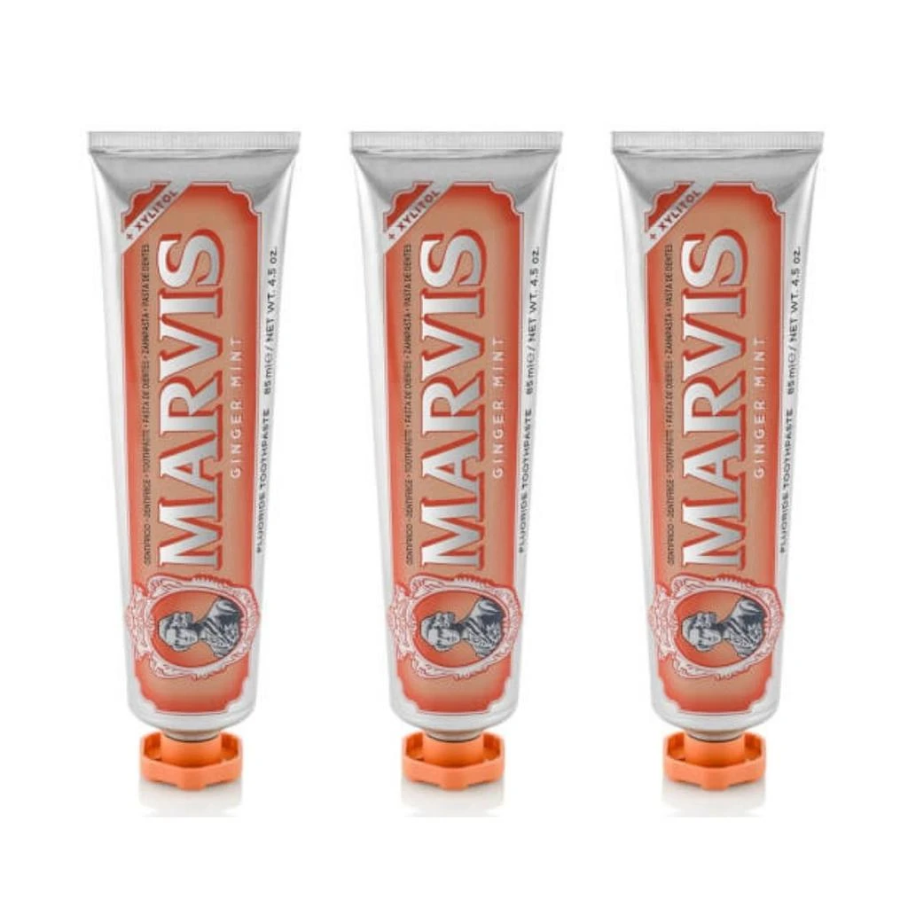商品Marvis|Marvis 玛尔斯 橙色生姜薄荷味牙膏 3*85ml,价格¥231,第1张图片