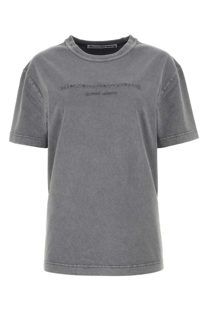 商品Alexander Wang|Alexander Wang Logo Embossed Crewneck T-Shirt,价格¥2255,第1张图片