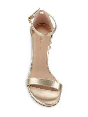Nearlynude Faux Pearl-Embellished Leather Sandals 商品