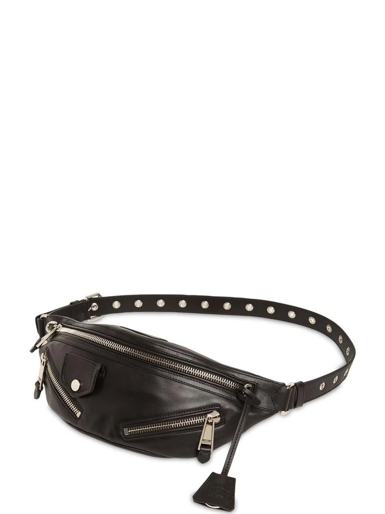 商品Moschino|Leather Biker Belt Bag,价格¥6595,第5张图片详细描述