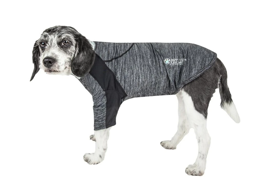 商品Pet Life|Pet Life  Active 'Chewitt Wagassy' 4-Way-Stretch Yoga Fitness Long-Sleeve Dog T-Shirt,价格¥242,第3张图片详细描述