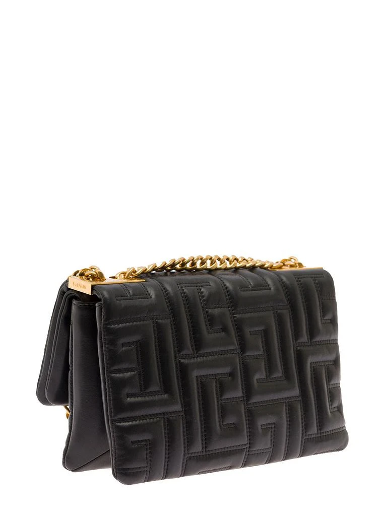 商品Balmain|Small Black 1945 Quilted Shoulder Bag Woman Balmain,价格¥9331,第2张图片详细描述