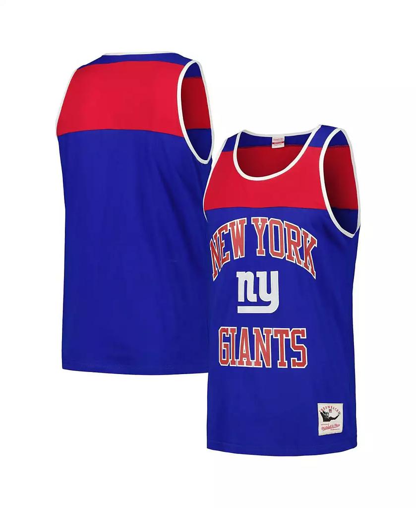 Men's Royal, Red New York Giants Heritage Colorblock Tank Top image 2