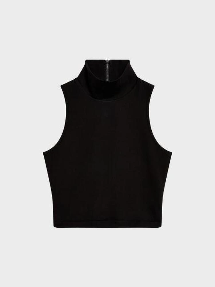 商品DKNY|Mock Neck Cropped Top With Back Zipper,价格¥444,第1张图片