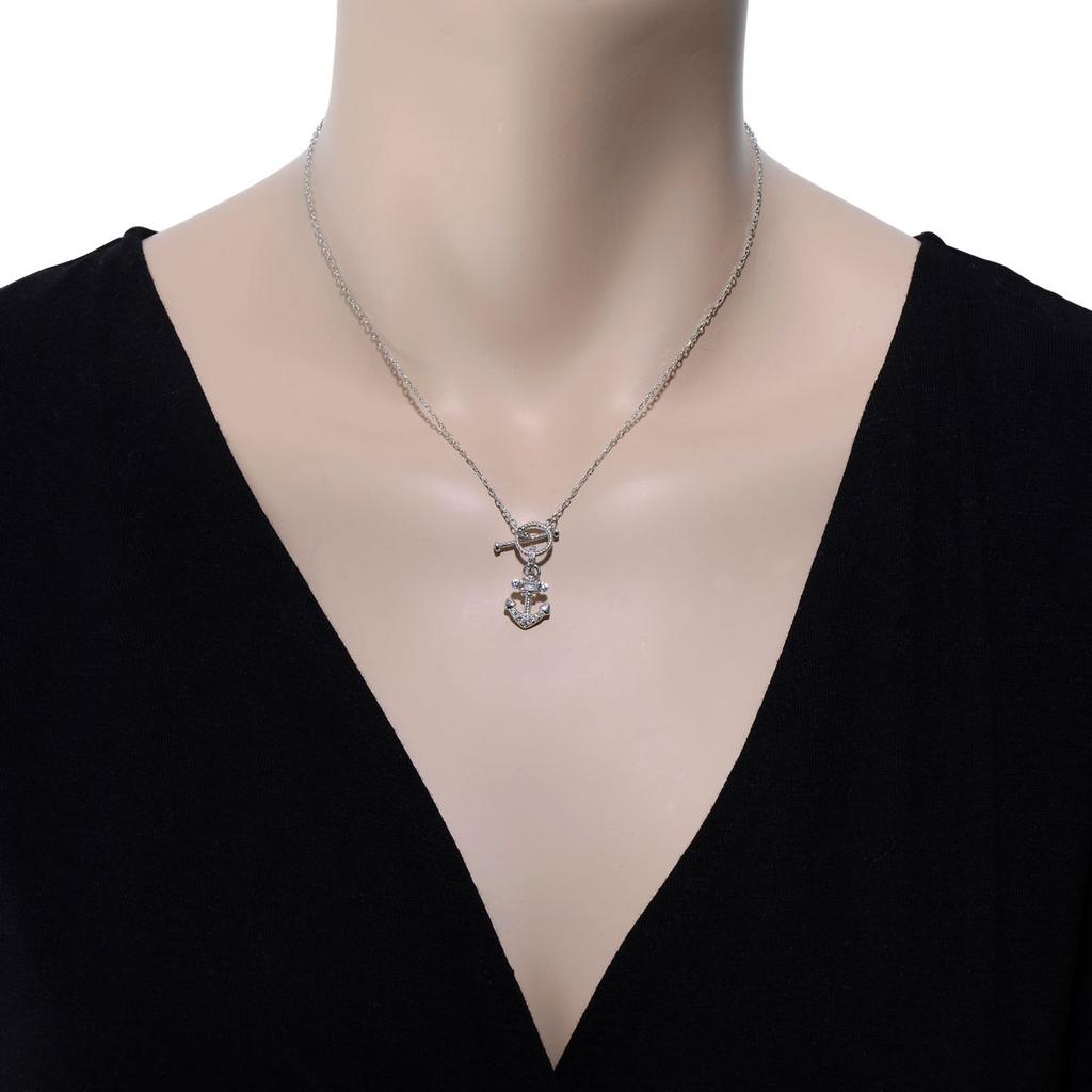 Swarovski Travel Rhodium Plated And Crystal Pendant Necklace 5555438商品第2张图片规格展示
