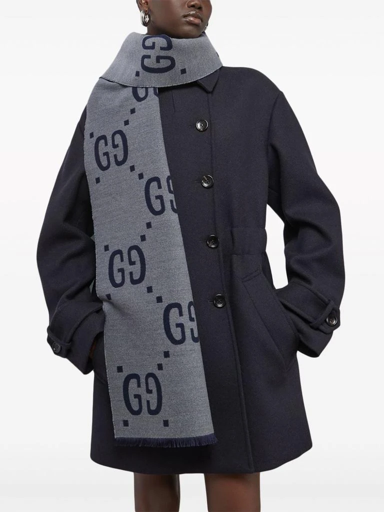商品Gucci|GUCCI - Gg Wool And Silk Blend Scarf,价格¥4264,第2张图片详细描述
