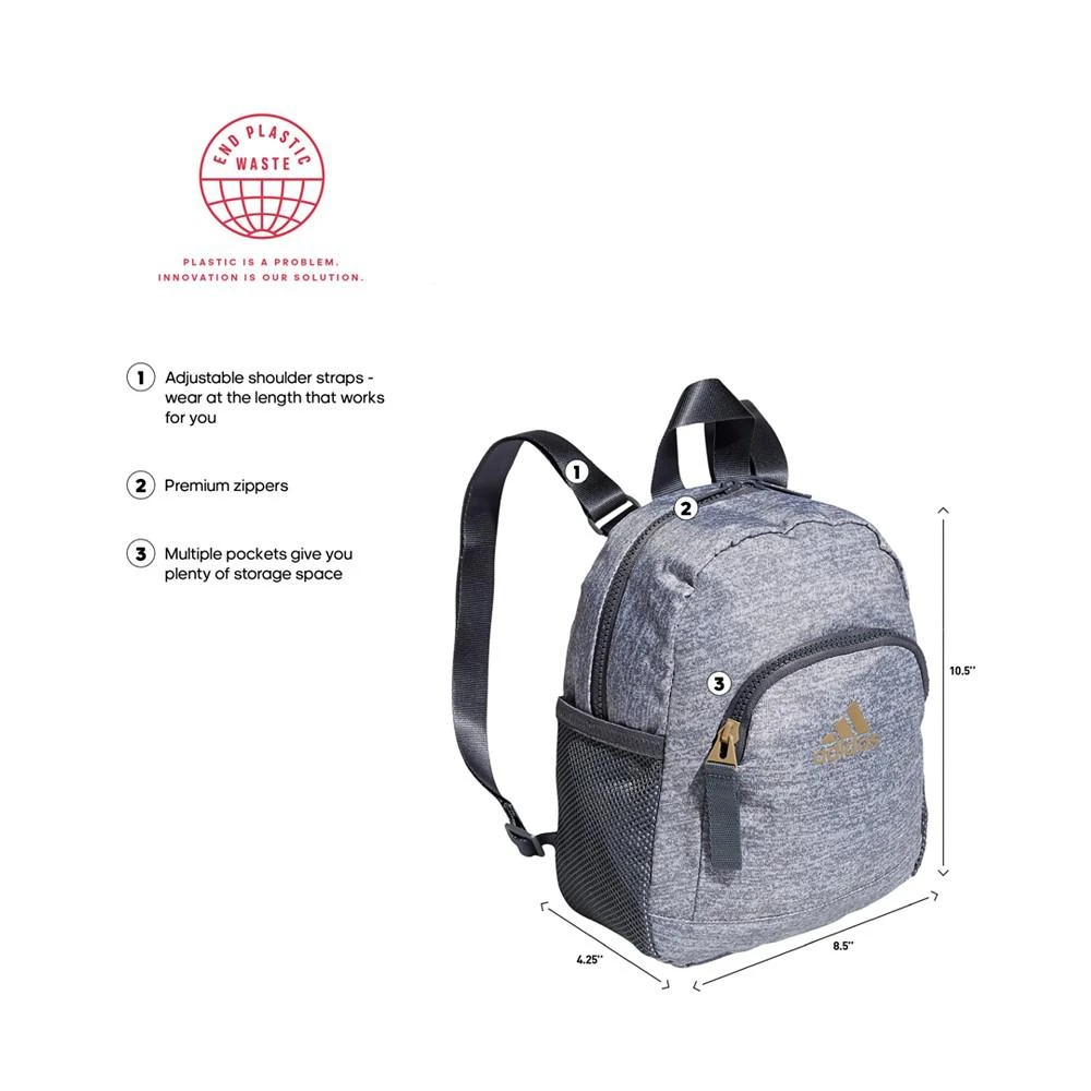 商品Adidas|Linear 3 Mini Backpack,价格¥261,第4张图片详细描述