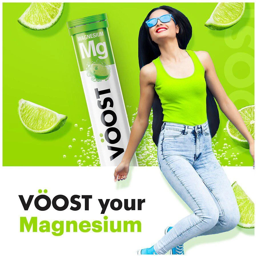 Magnesium Sugar Free Effervescent Tablets for Muscle Health Fizzy Lemon Lime 商品