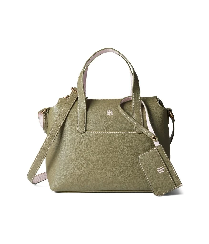 商品Tommy Hilfiger|Lynn II Convertible Satchel w/ Pouch Pebble PVC,价格¥352,第1张图片