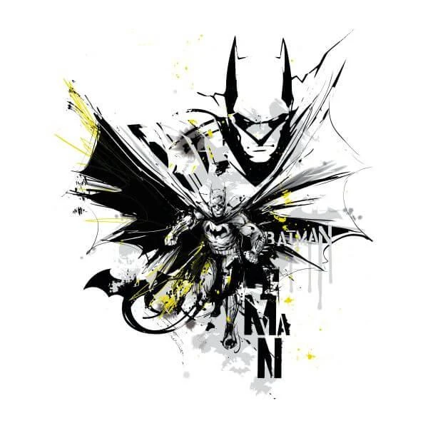 商品Original Hero|DC Comics Batman Batface Splash Women's T-Shirt - White,价格¥177,第2张图片详细描述