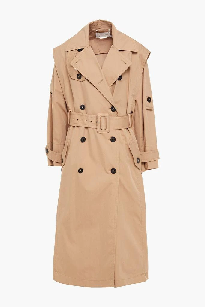 商品Zimmermann|Belted pleated cotton-blend twill trench coat,价格¥4806,第3张图片详细描述