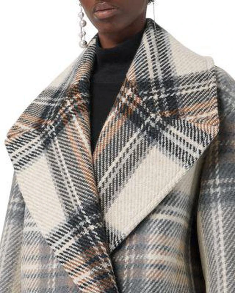 商品Burberry|Halliday Plaid Wool Peacoat,价格¥9305,第5张图片详细描述