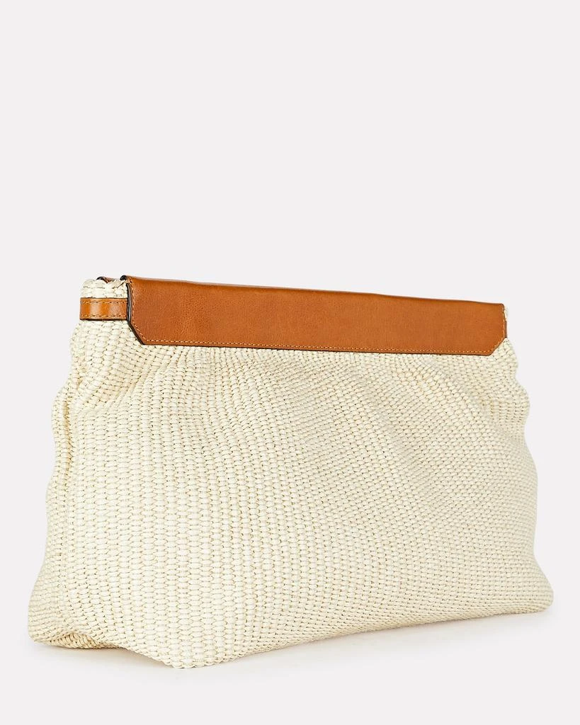 商品Isabel Marant|Isabel Marant Luz Leather-Trimmed Raffia Pouch,价格¥4688,第3张图片详细描述
