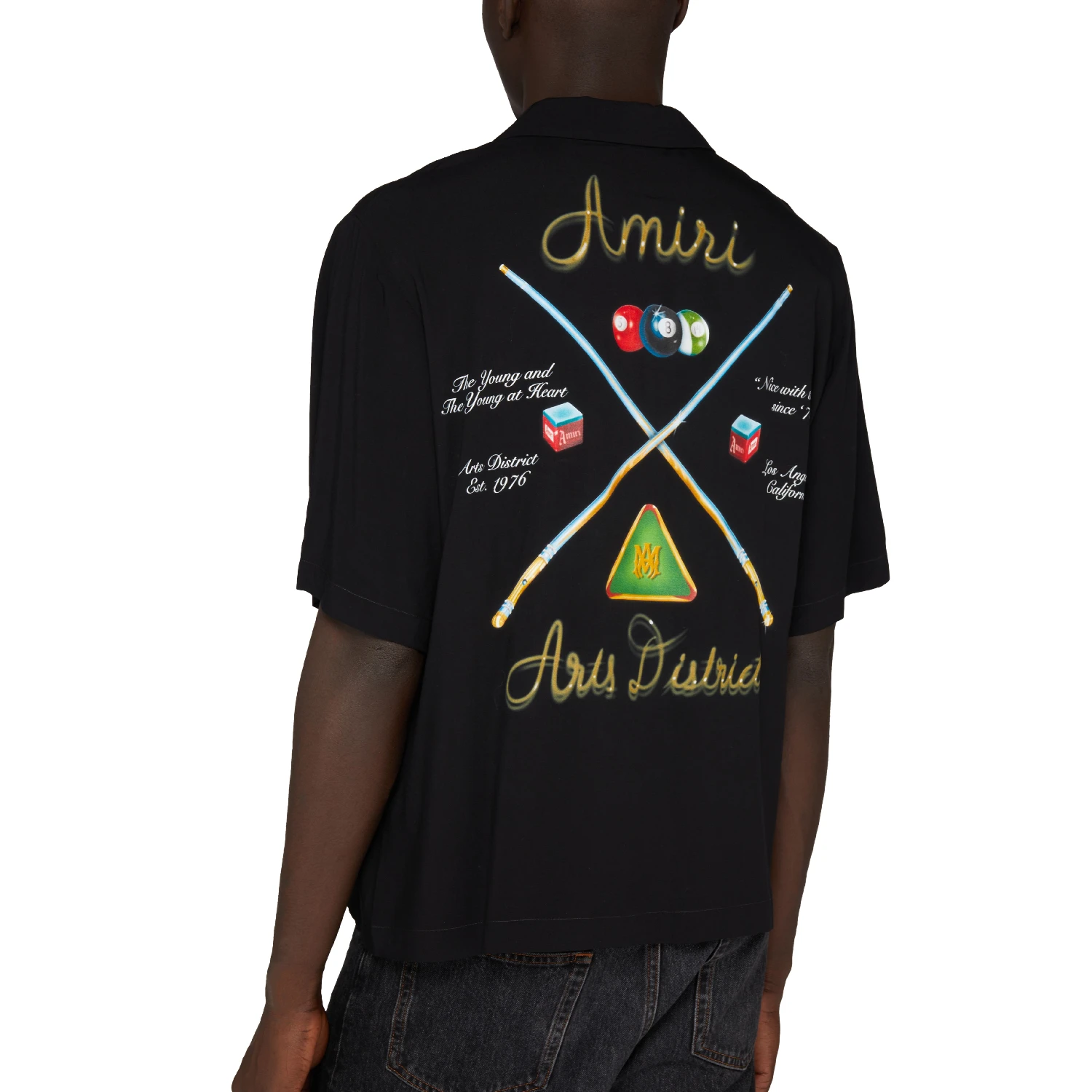 【特惠9.0折】【预售】 男士 短袖衬衫 Amiri Pool Cue 保龄球衫  AMSTCA1078/Black AMR8MR2NBCK  商品