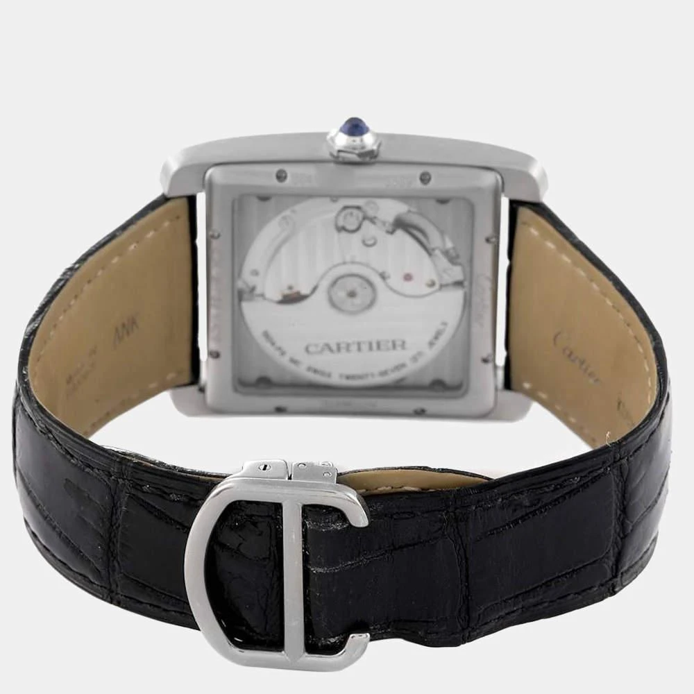 商品[二手商品] Cartier|Cartier Black Stainless Steel Tank MC W5330004 Automatic Men's Wristwatch 34 mm,价格¥36624,第4张图片详细描述