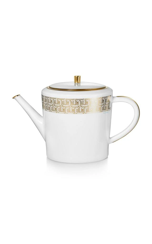 商品Tiffany & Co.|Tiffany & Co. - T True Porcelain Teapot - Gold - Moda Operandi,价格¥5606,第1张图片