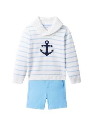 商品Janie and Jack|Little Boy's Nautical Striped Shawl Sweater,价格¥199,第4张图片详细描述