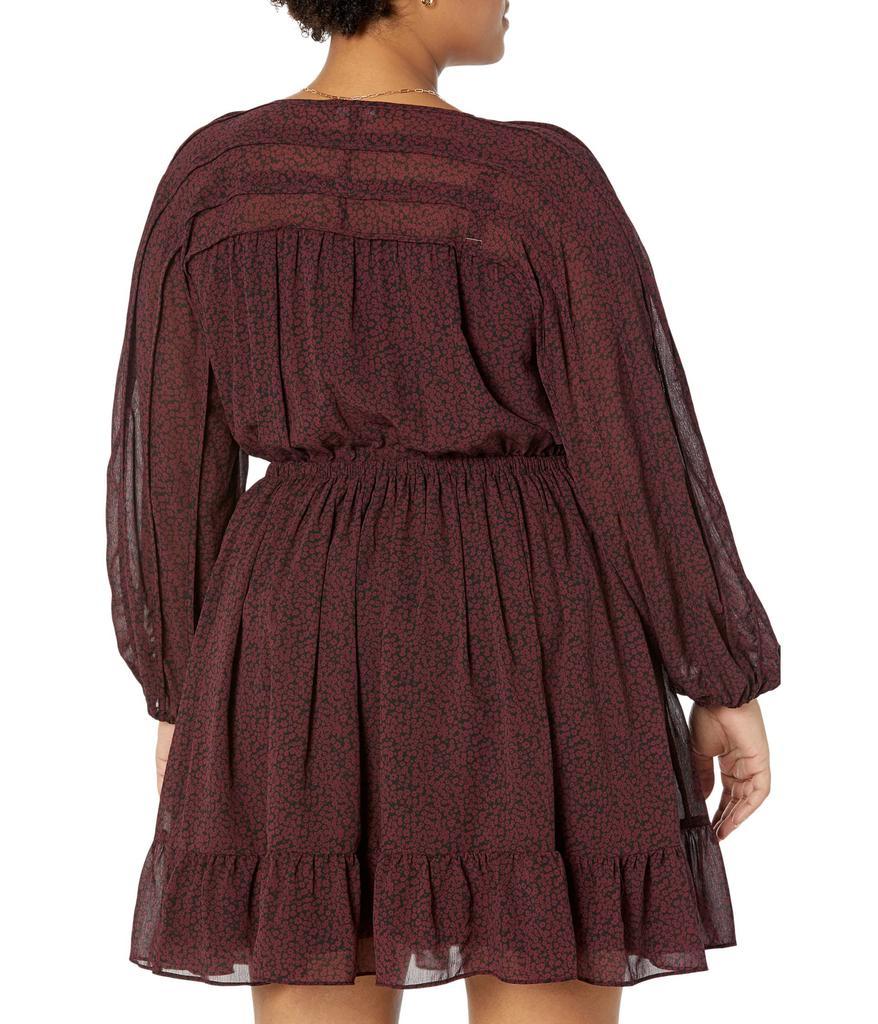 商品Madewell|Plus Starr Pleated Sleeve V-Neck Retro Mini Dress,价格¥943,第4张图片详细描述