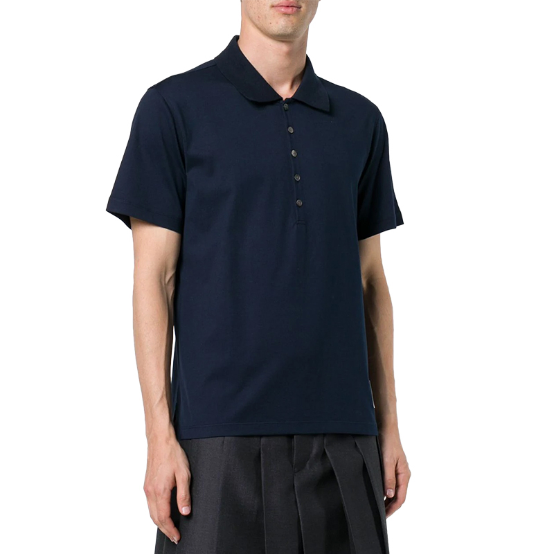 Thom Browne 男士蓝色polo短袖上衣 MJP052A-00042-415商品第2张图片规格展示