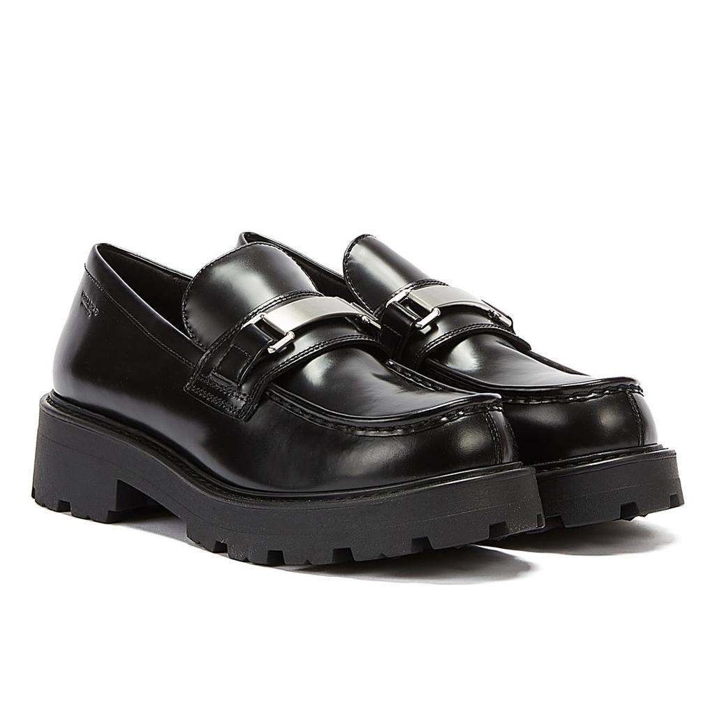 Vagabond Cosmo 2.0 Leather Buckle Womens Black Loafers商品第1张图片规格展示