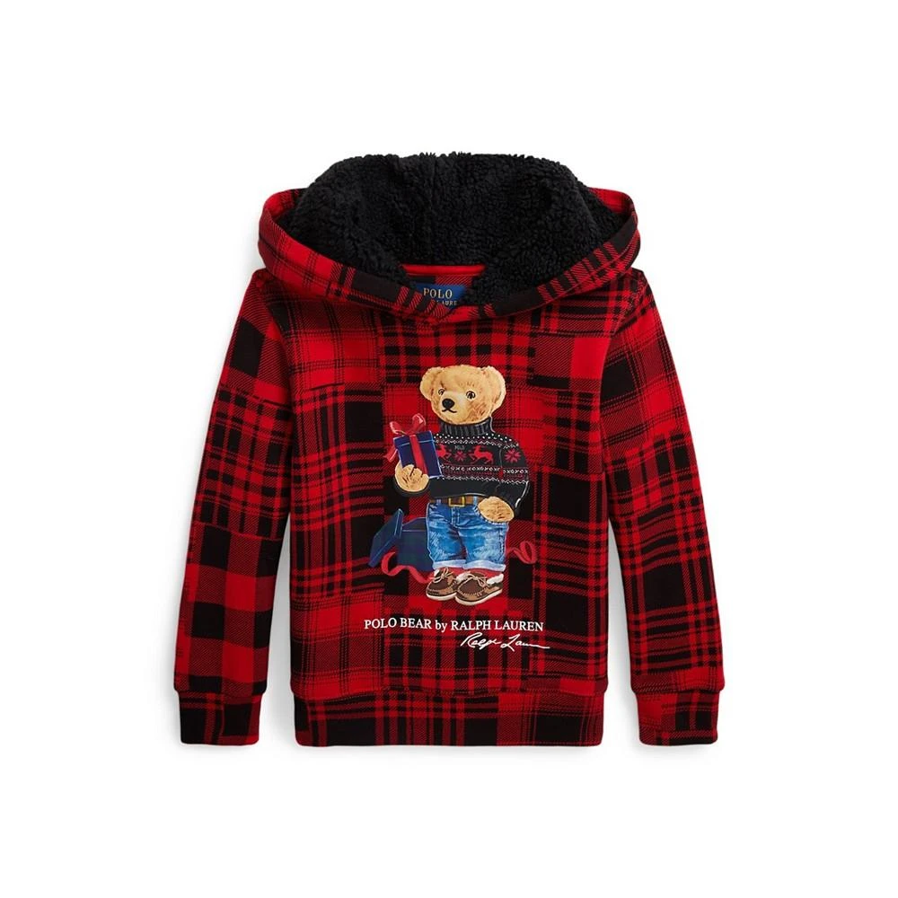 商品Ralph Lauren|Toddler and Little Boys Plaid Fleece Hoodie,价格¥538,第1张图片